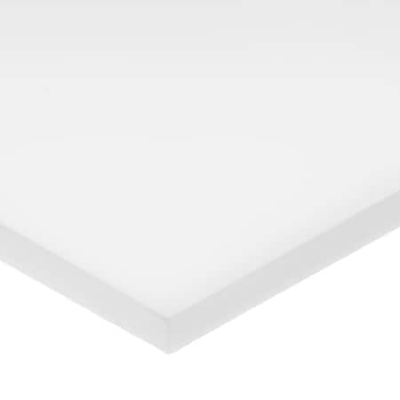 White PTFE Plastic Bar 48 L, 3/4 W